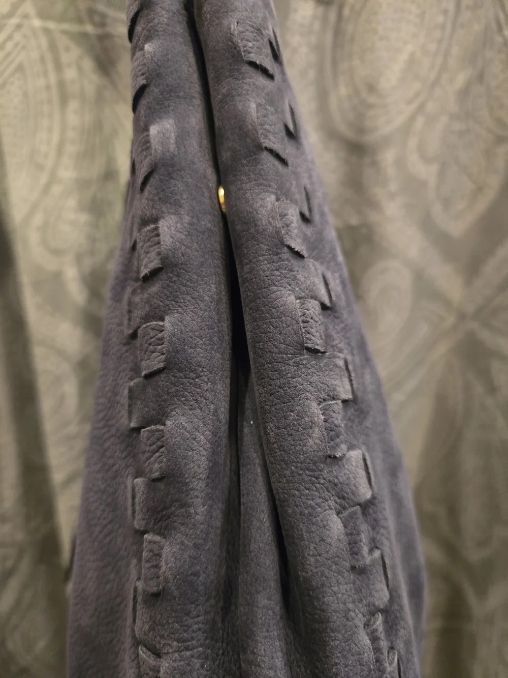 Nanette Lepore Slate Gray Suede Hobo with Tassel